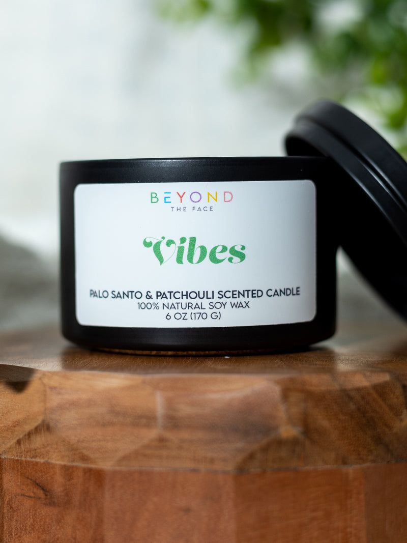 “VIBES” Palo Santo &amp; Patchouli Soy Candle