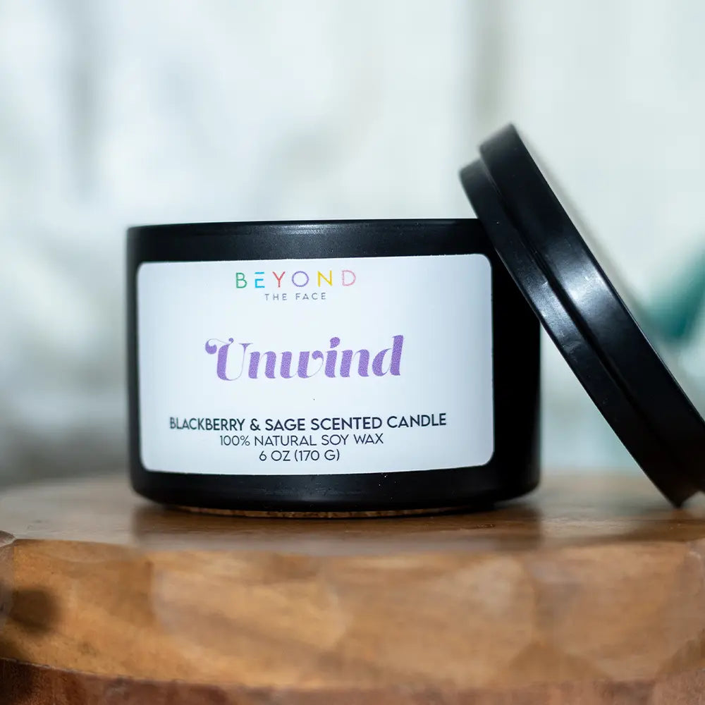&quot;UNWIND&quot; Blackberry &amp; Sage Soy Candle